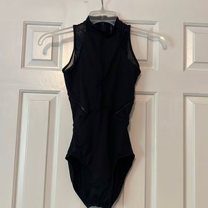 Black high neck  leotard